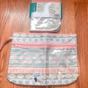 2 Tribal print wet bag